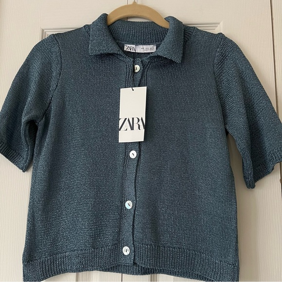 Zara Tops - Zara women's Blue Knit Shirt size S